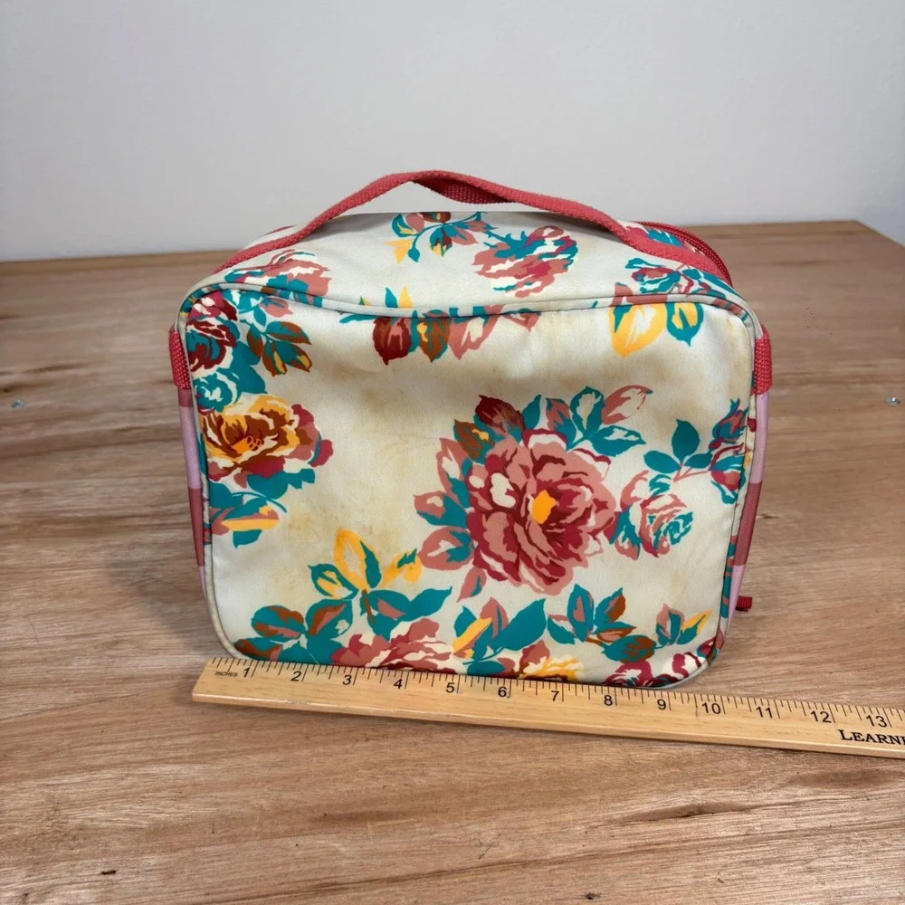 Matilda Jane Floral Ruffle Insulated Lunch Bag Pink Striped Botanical Box